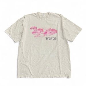 Los Angeles Apparel Cream Tee with Pink Graphic